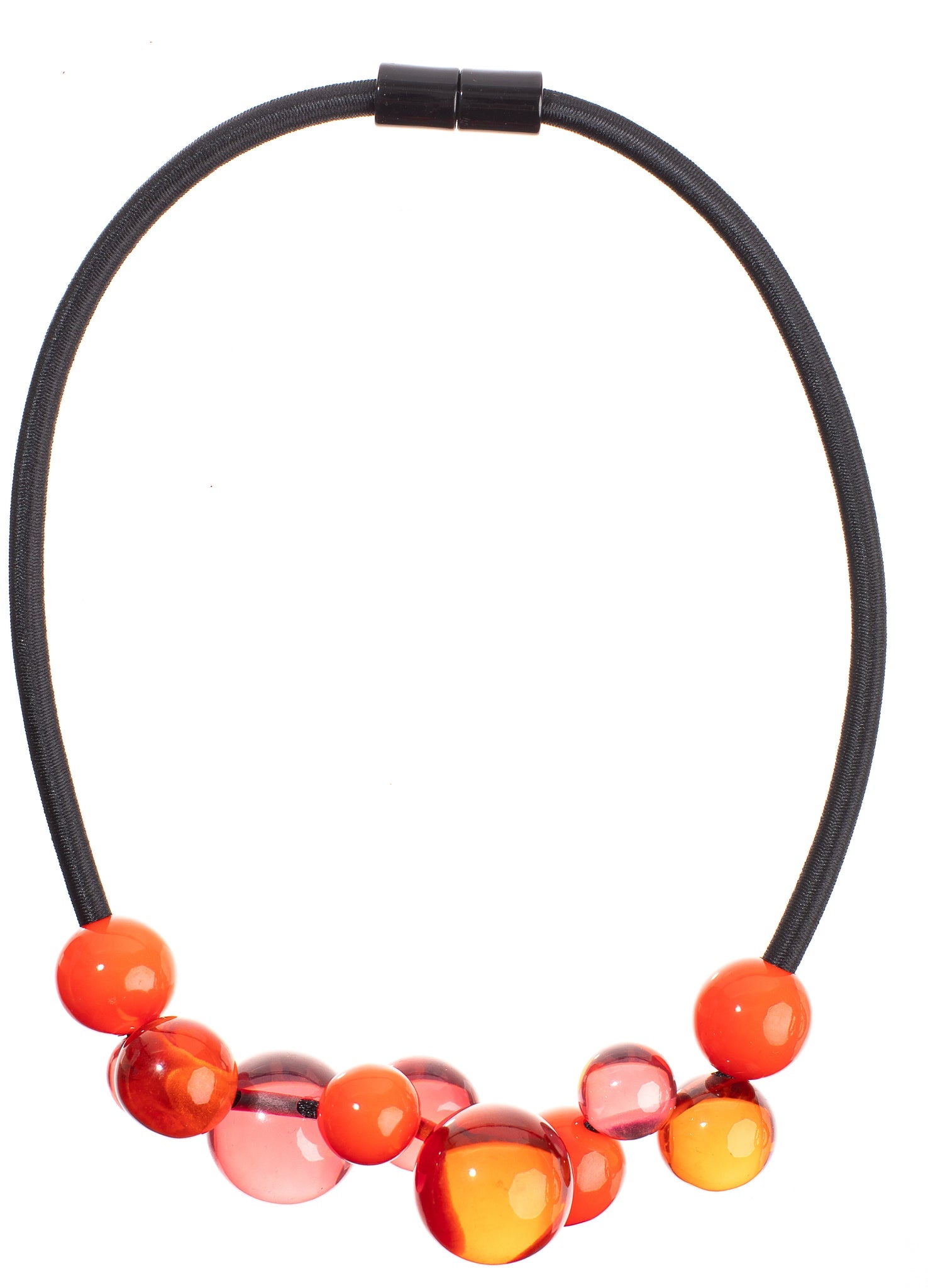 Zsiska - Baubles Red Mix 11 Bead Resin Necklace ( P230150BAU3Q11 )