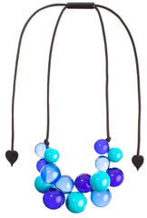 Zsiska - Baubles Blue & Turquoise Resin Necklace ( P230101BAU1Q15 )