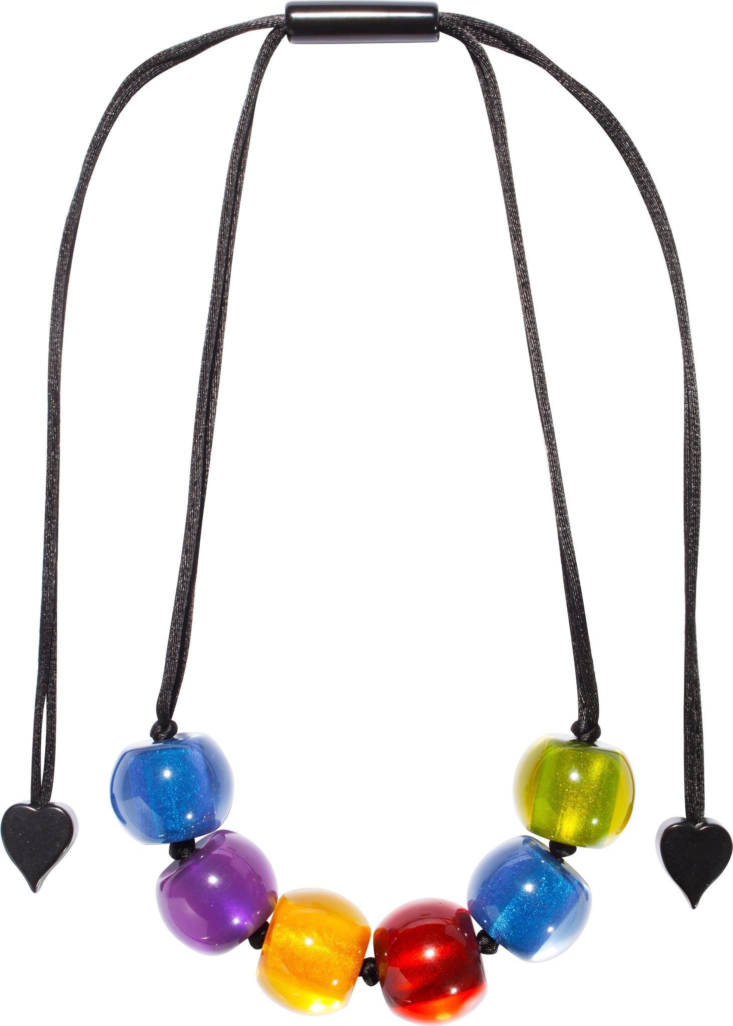Zsiska - Colourful Beads 6 Bead New Spectrum Resin Necklace ( 40101200499Q06 )
