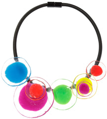 Zsiska - Flora "Prue Leith" Colourful Combination 5 Bead Resin Necklace ( P070150MIX1Q05 )