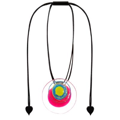 Zsiska - Flora "Prue Leith" Hot Pink Single Bead Resin Necklace ( P070201FLO1000 )