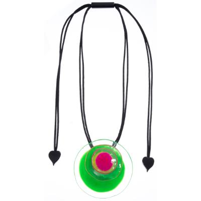 Zsiska - Flora "Prue Leith" Neon Green Single Bead Resin Necklace ( P070201FLO2Q00 )