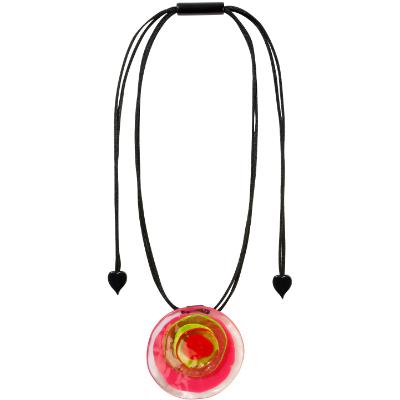 Zsiska - Flora "Prue Leith" Pink Single Bead Resin Necklace ( P070201DOK1Q00 )