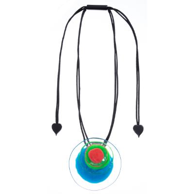 Zsiska - Flora "Prue Leith" Turquoise Single Bead Resin Necklace ( P070201FLO1100 )