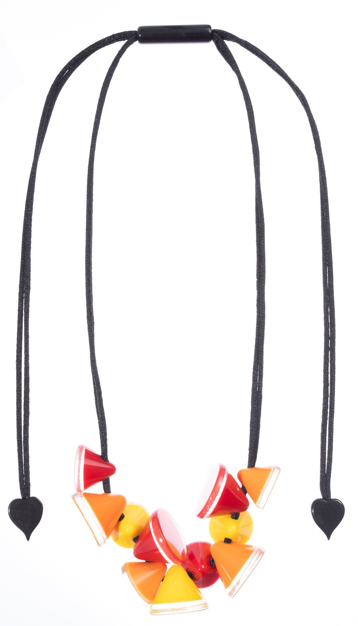 Zsiska - Joy 11 Bead Warm Colours Resin Necklace ( P150102JOY2Q11 )