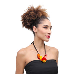 Zsiska - Joy 11 Bead Warm Colours Resin Necklace ( P150102JOY2Q11 )