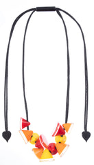 Zsiska - Joy 11 Bead Warm Colours Resin Necklace ( P150102JOY2Q11 )