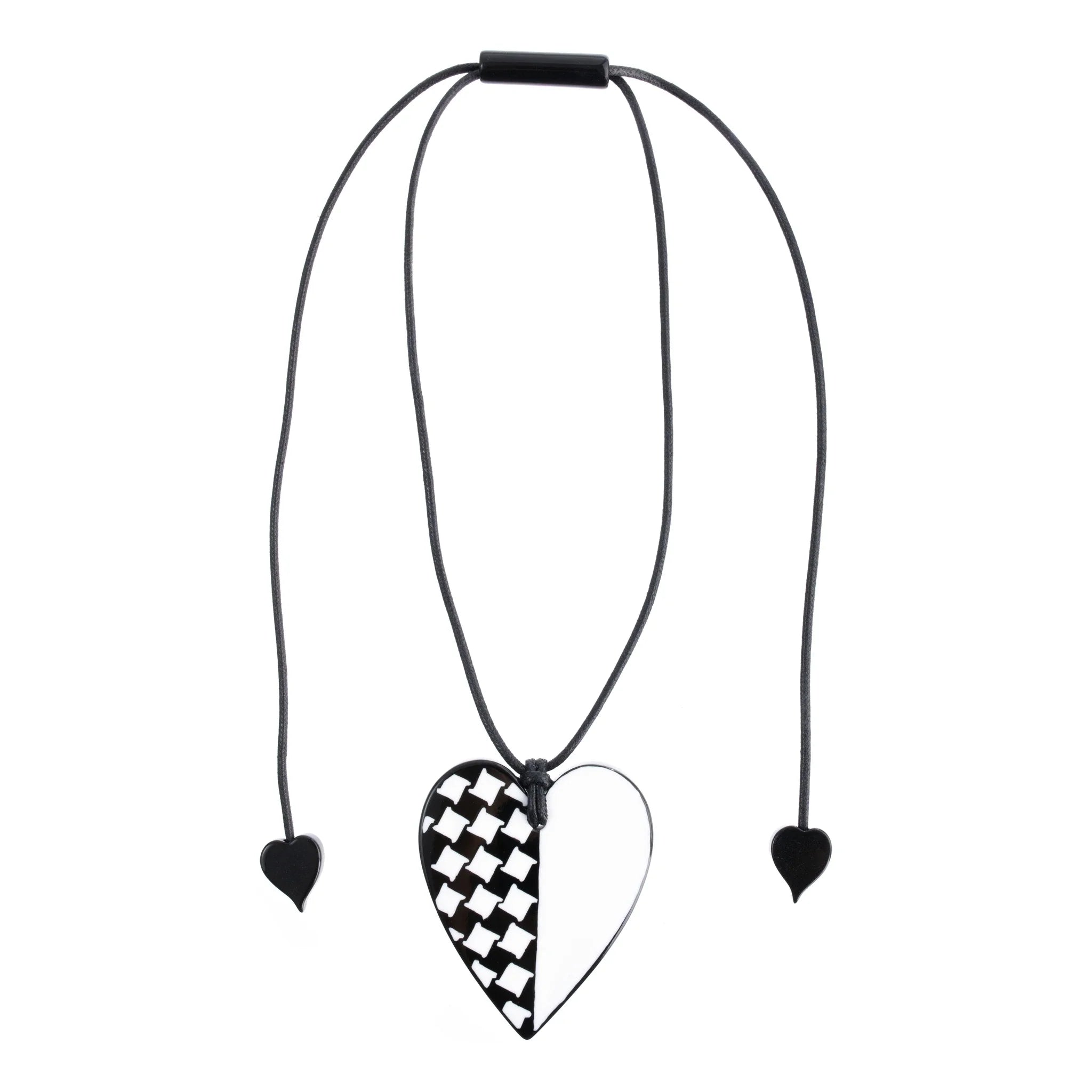 Zsiska - November "Pendant" Black & White Resin Necklace ( 8460201WHITQ00 )