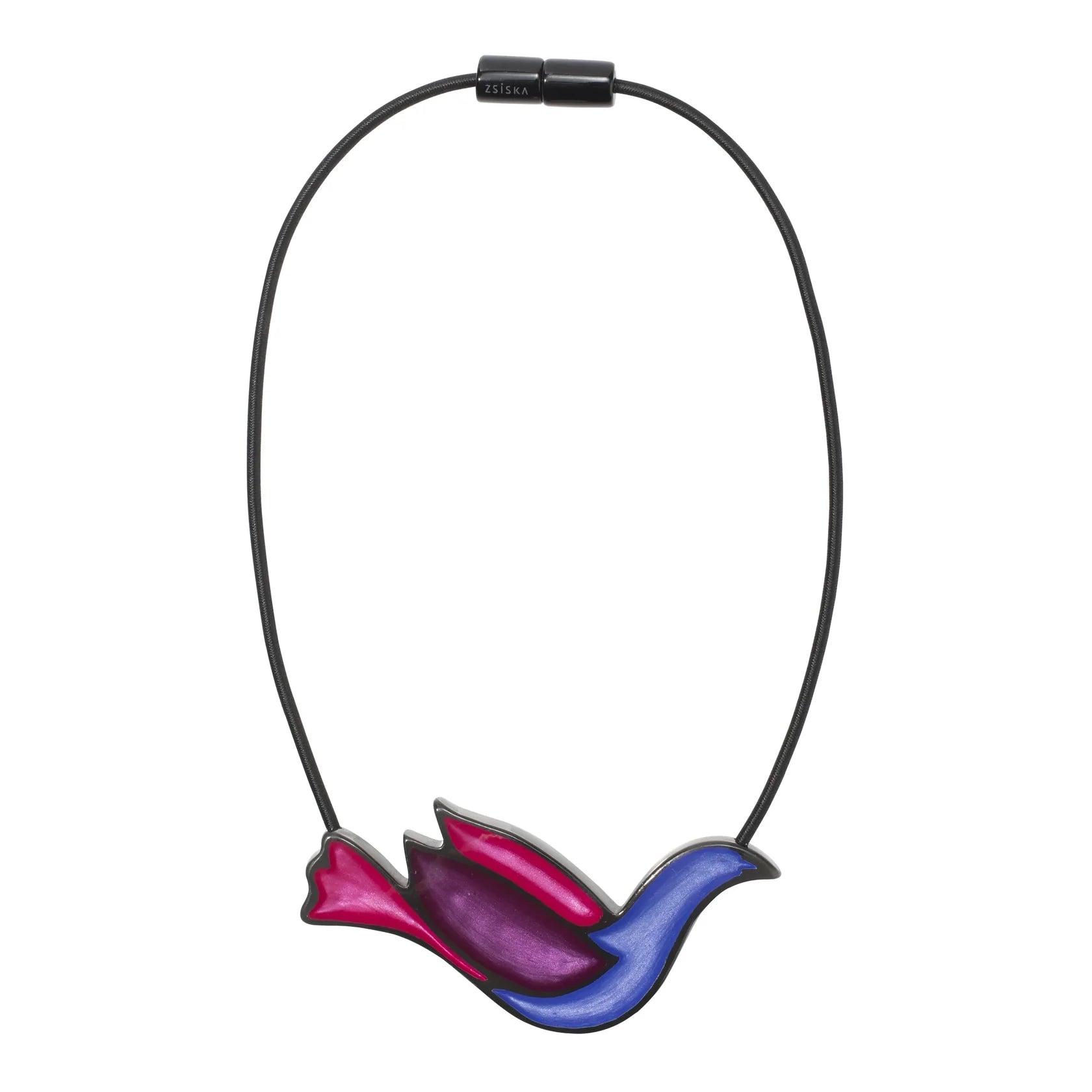 Zsiska - Paradise "Pendant" BLPU Blue And Purple Resin Necklace ( P250150BLPUQ01 )