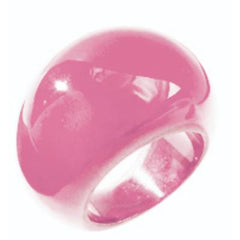 Zsiska - Colourful Statement Hot Pink Resin Ring ( 40106029017QXL ) - Size UK S / US 9