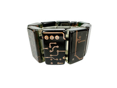 Jackie Brazil "Queen" Digital Flash 9 Squares Elasticated Bracelet ( B3236 )