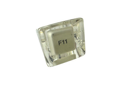 Jackie Brazil "Carre" Keyboard Flash Clear Square Resin Ring ( R3210 ) Size UK Q / US 8