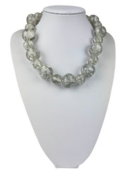 Jackie Brazil "Large spheres"  Short Abstract Silver Flakes Necklace 50cm ( N2692 )